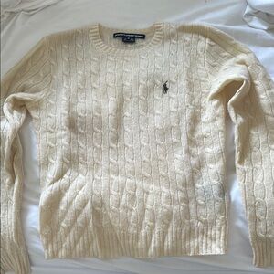 Polo by Ralph Lauren Cream Cable Knit Sweater